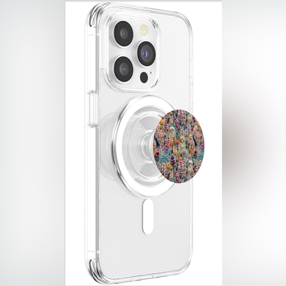 Boho Skeleton/wildflower MagSafe Popsocket (interchangeable) NWT - Picture 3 of 6